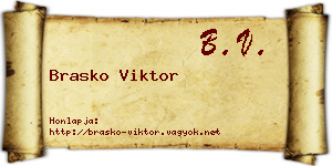 Brasko Viktor névjegykártya